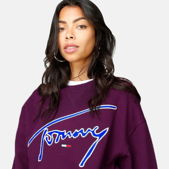 tommy jeans purple hoodie
